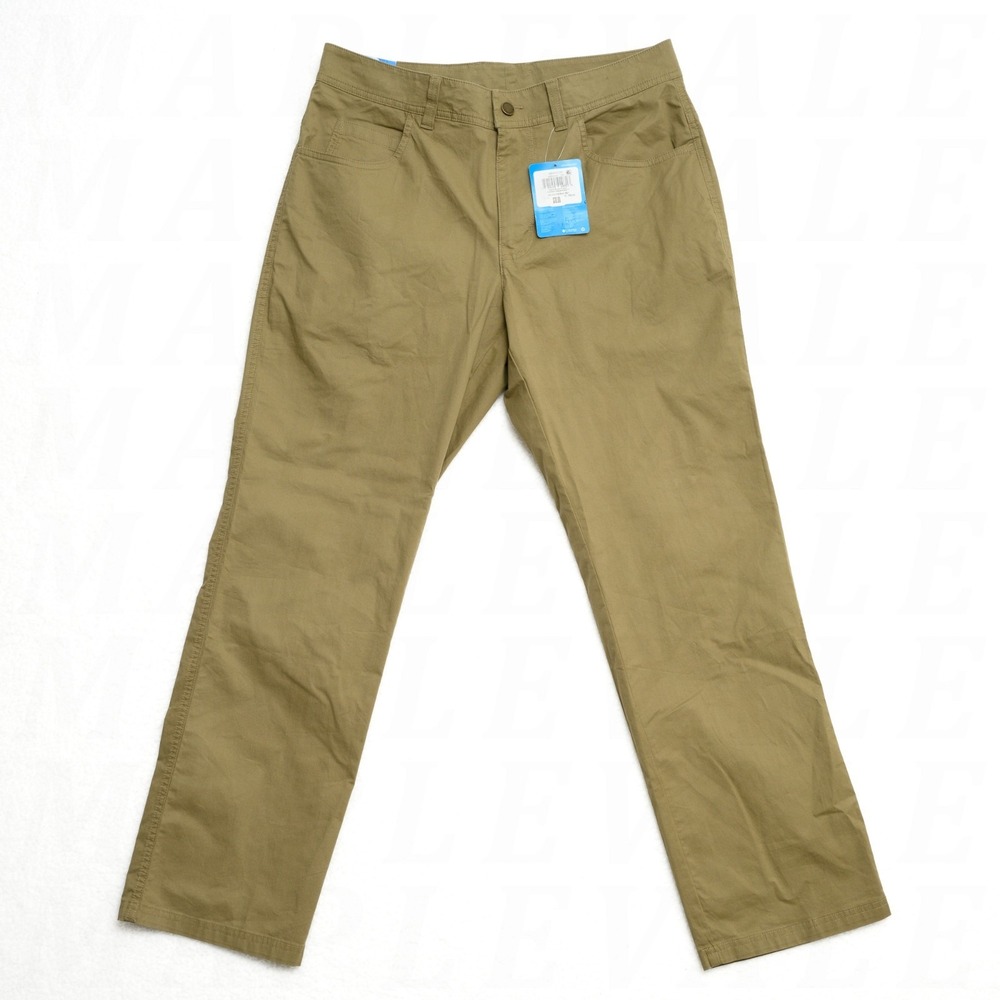 Columbia Rapid Rivers Pant Men's 32x30 Khaki Solid Regular Fit Straight Leg NWT
